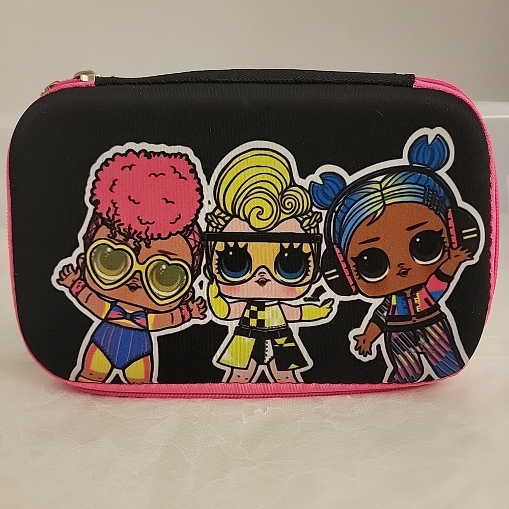 L.O.L. Surprise! Black and Pink Zippered Case